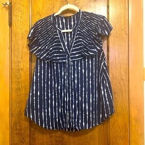 Ann Taylor Blue Smocked Top